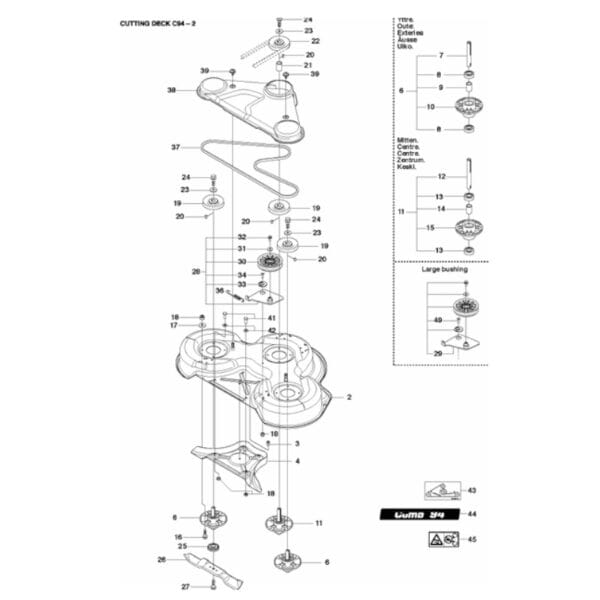 Husqvarna kilerem klippebord C94 589530701