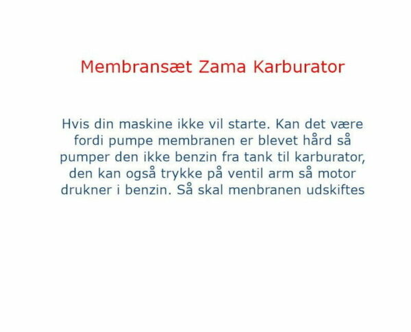 Zama GND-7 Membransæt